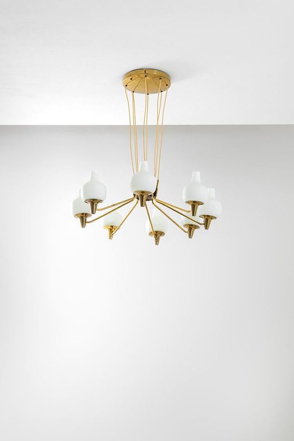 Stilnovo : Lampadario a otto lumi
Ottone  - Auction Design, Winter Sale - Incanto Casa d'Aste e Galleria