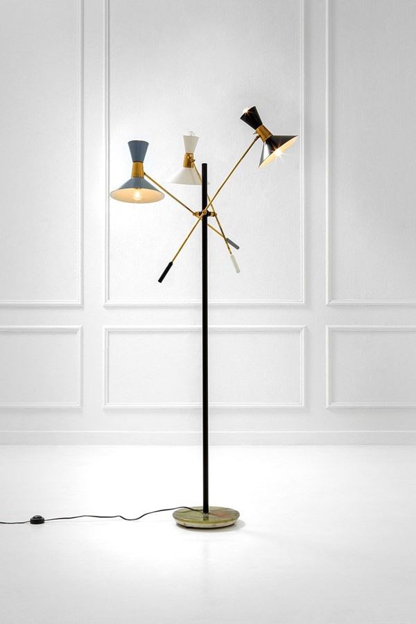 G.C.M.E. : Lampada da terra a tre bracci   - Asta Design, Winter Sale - Incanto Casa d'Aste e Galleria