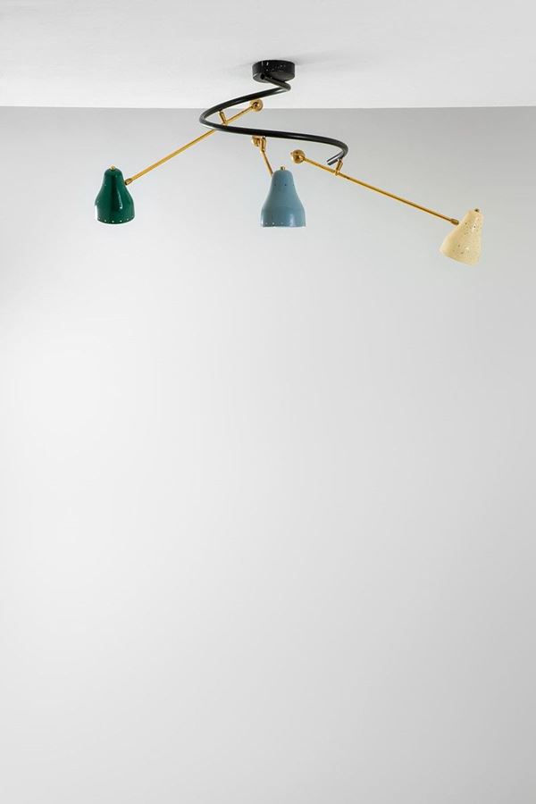 Lampada a plafone a tre bracci  - Auction Design, Winter Sale - Incanto Casa d'Aste e Galleria