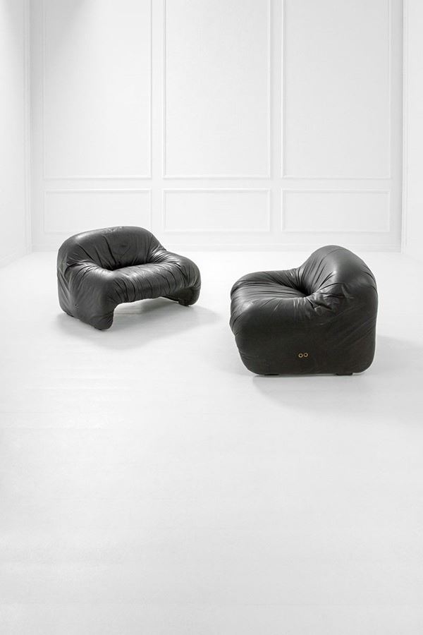 Tobia Scarpa - Coppia di poltrone mod. Bonanz