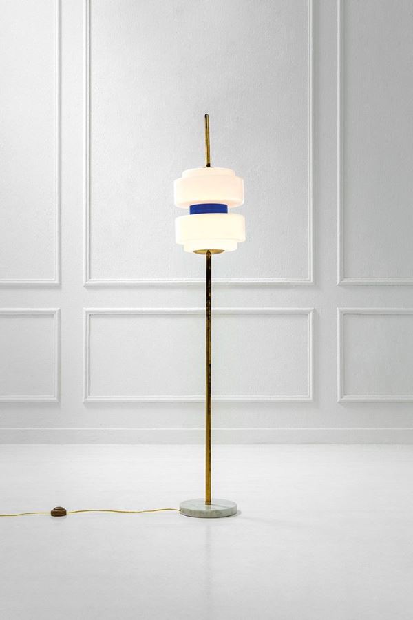 Stilnovo : Lampada da terra
Vetro opalin  - Auction Design, Winter Sale - Incanto Casa d'Aste e Galleria