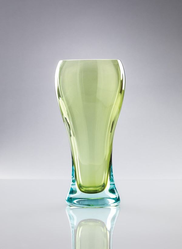 Seguso Vetri d'Arte - Vaso in vetro sommerso verde