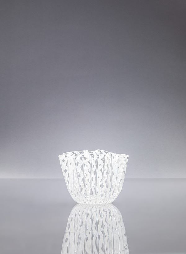 Paolo Venini - Vaso a fazzoletto in vetro zanfirico