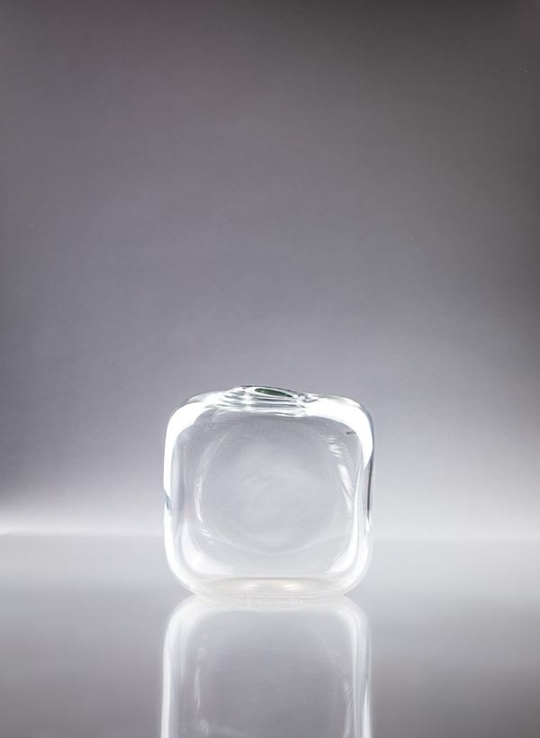 Flavio Barbini : Vaso della serie Cubici  - Asta Vetri di Murano - Incanto Casa d'Aste e Galleria