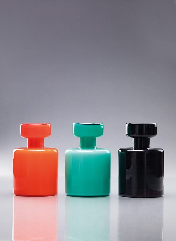 Luciano Vistosi - Tre vasi con coperchio