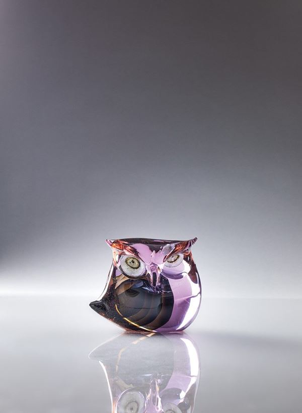 Antonio Da Ros : Scultura a guisa di civetta  - Auction Murano Glass - Incanto Casa d'Aste e Galleria
