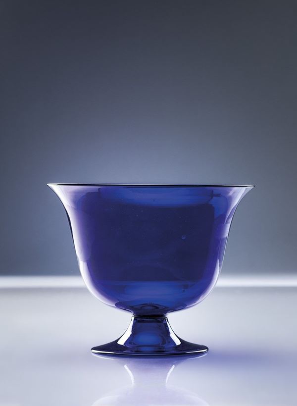 Vittorio Zecchin - Coppa mod. 5603 in vetro blu