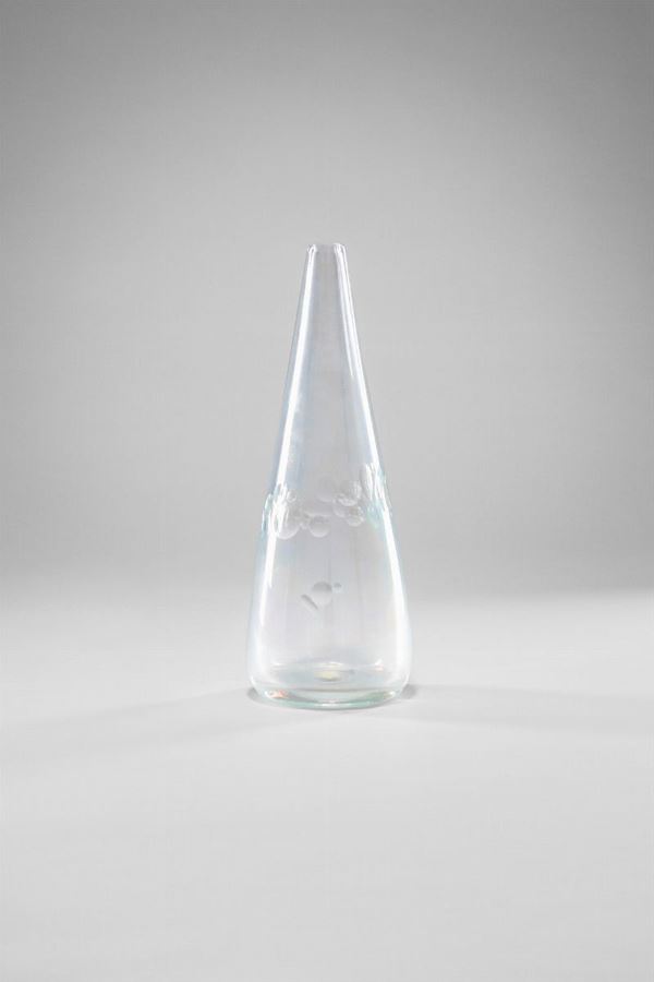 Vinicio Vianello - Vaso Milleocchi in vetro trasparente