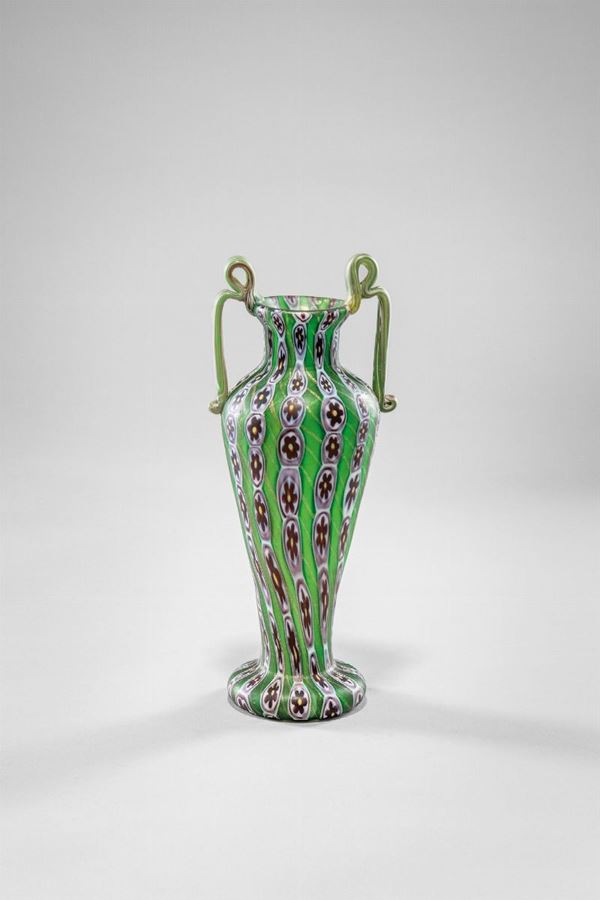 Fratelli Toso - Vaso biansato con murrine