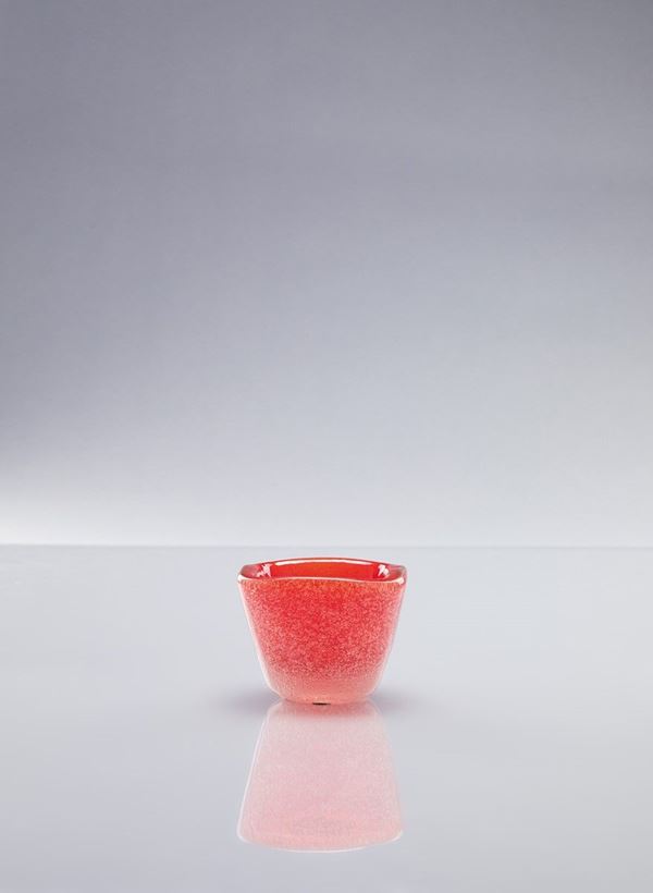Carlo Scarpa - Coppa in vetro sommerso a bollicine