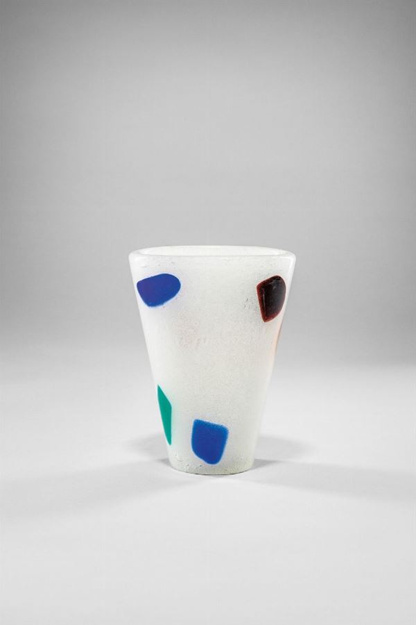 Dino Martens - Vaso in vetro pulegoso