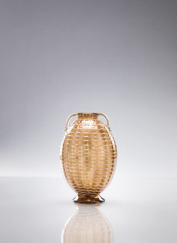 Ercole Barovier - Vaso della serie Zebrati