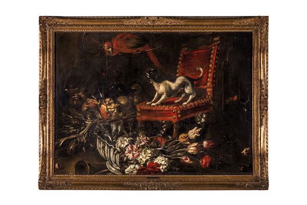 Pittore emiliano seguace di Domenico Bettini, Dipinto, natura morta  - Asta Antiquariato e Arti Decorative - Incanto Casa d'Aste e Galleria