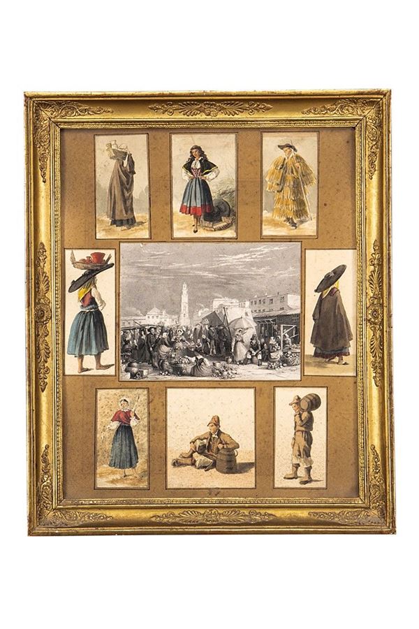 Dipinto, Ricordo Sardo, XIX secolo.  - Asta Antiquariato e Arti Decorative - Incanto Casa d'Aste e Galleria