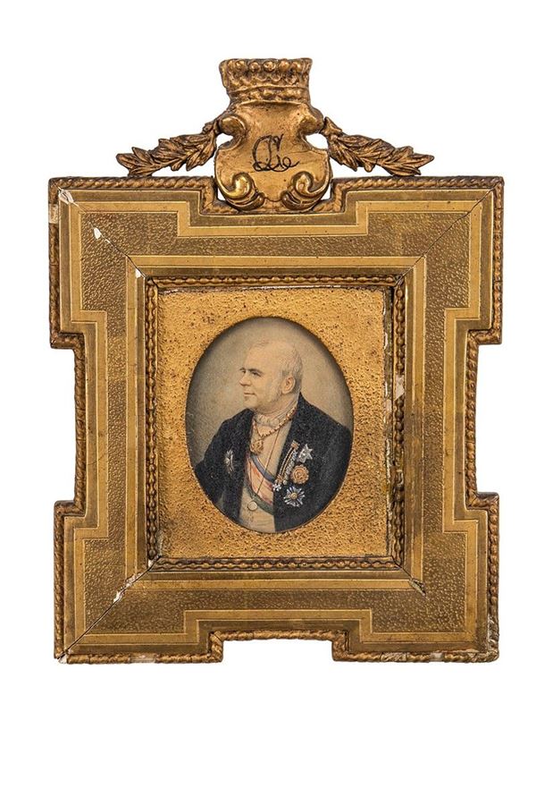 Miniatura, Ritratto di Luigi Cibrario, XIX secolo