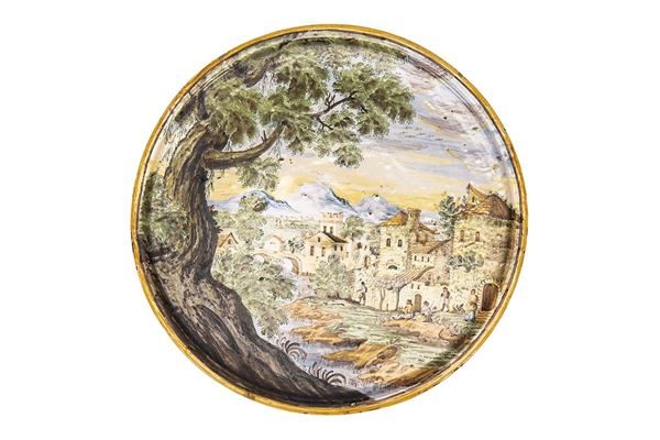 Alzata in Ceramica, manifattura Castelli, XVIII secolo.  - Auction Antiques and Decorative Arts - Incanto Casa d'Aste e Galleria