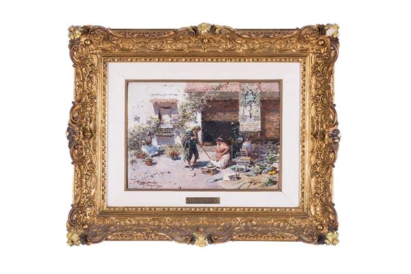 Riccardo Pellegrini - Dipinto, calle di Siviglia