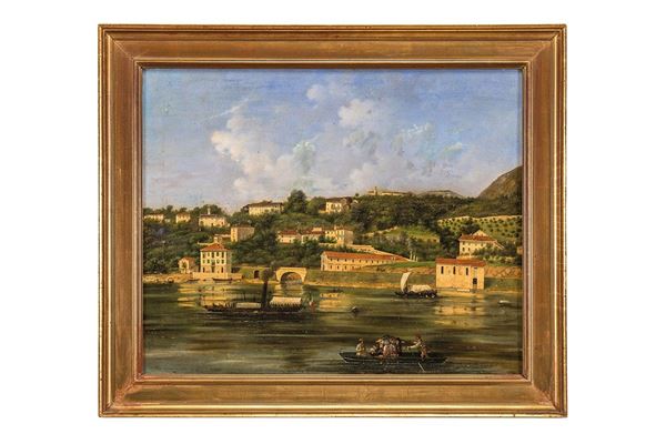 Dipinto, Paesaggio sul lago, XIX-XX secolo