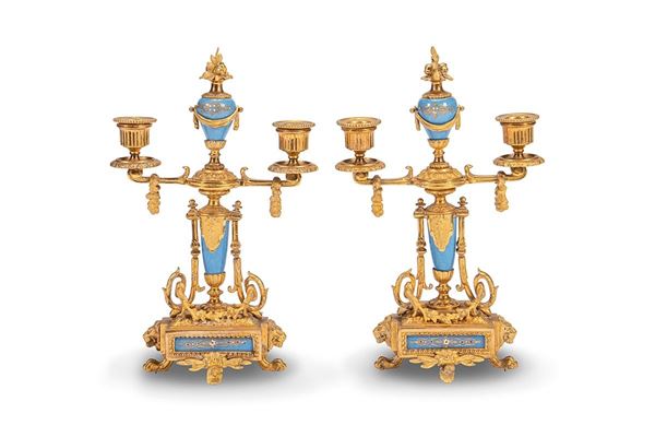 Coppia di candelieri, XIX secolo  - Auction Antiques and Decorative Arts - Incanto Casa d'Aste e Galleria