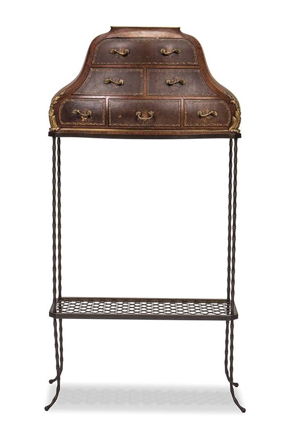 Cartonier di forma mossa su base in metallo  - Auction Antiques and Decorative Arts - Incanto Casa d'Aste e Galleria