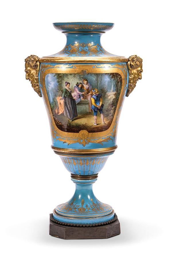 Grande vaso in porcellana , Manifattura di S&#232;vres del XIX secolo