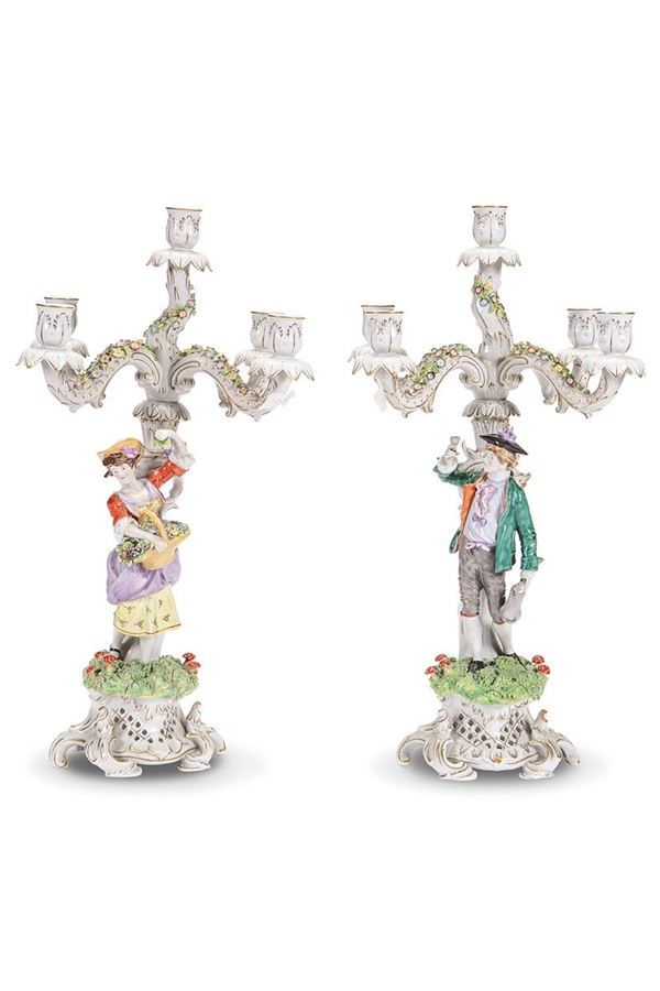 Due candelieri a cinque luci, XX secolo  - Asta Antiquariato e Arti Decorative - Incanto Casa d'Aste e Galleria