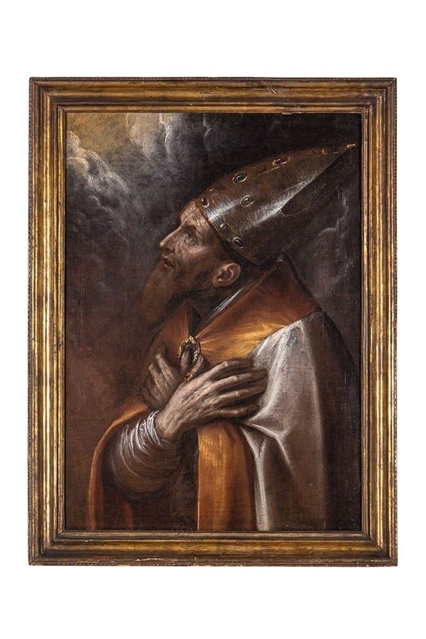 Guglielmo Caccia detto il Moncalvo : Dipinto, Sant’Agostino d’Ippona  - Auction Antiques and Decorative Arts - Incanto Casa d'Aste e Galleria