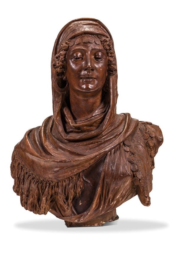 Charles Cordier : Busto in terracotta, Donna algerina.  - Auction Antiques and Decorative Arts - Incanto Casa d'Aste e Galleria