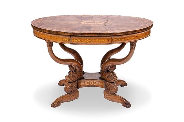 Tavolo in noce, XIX secolo  - Asta Antiquariato e Arti Decorative - Incanto Casa d'Aste e Galleria