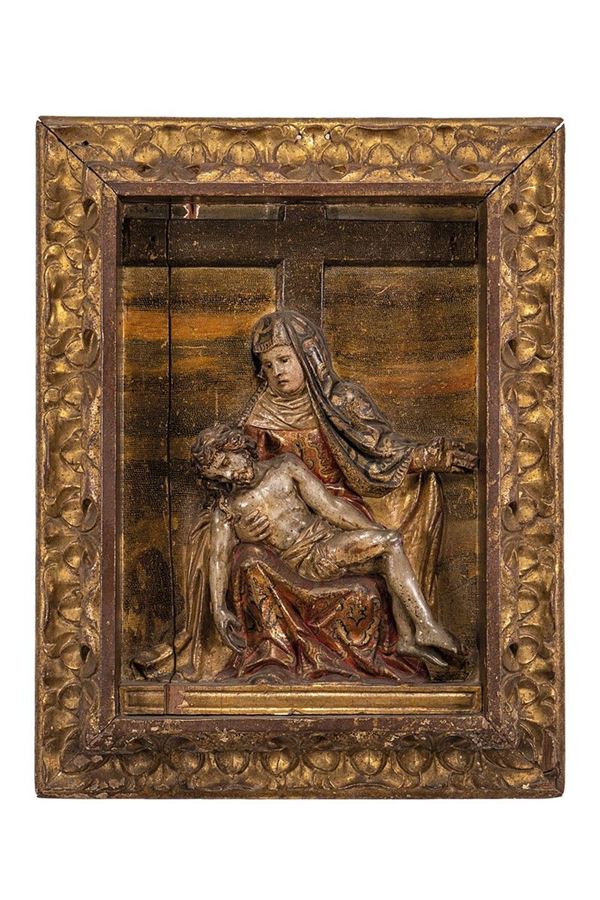 Bassorilievo in legno raffigurante la deposizione, Spagna XVII secolo  - Auction Antiques and Decorative Arts - Incanto Casa d'Aste e Galleria