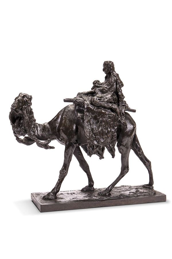 Leonardo Bazzaro - Scultura in bronzo, Fuga in Egitto