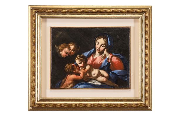 Dipinto, La Vergine con il Bambino e San Giovannino, Scuola italiana del XVIII secolo