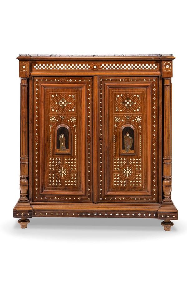 Credenza intarsiata, XIX-XX secolo