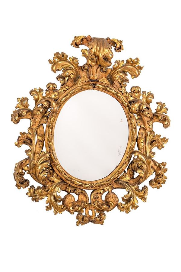 Specchiera di forma ovale, Lombardia XVIII-XIX secolo