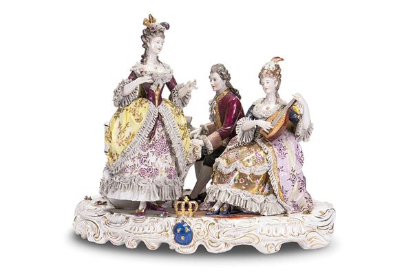 Gruppo in porcellana, manifattura di Berlino, XX secolo  - Auction Antiques and Decorative Arts - Incanto Casa d'Aste e Galleria