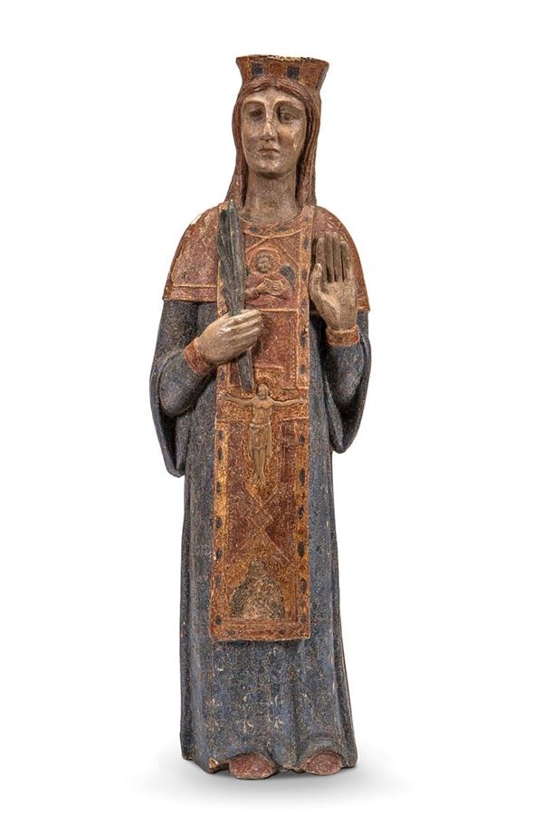 Santa con la palma del martirio  - Asta Antiquariato e Arti Decorative - Incanto Casa d'Aste e Galleria