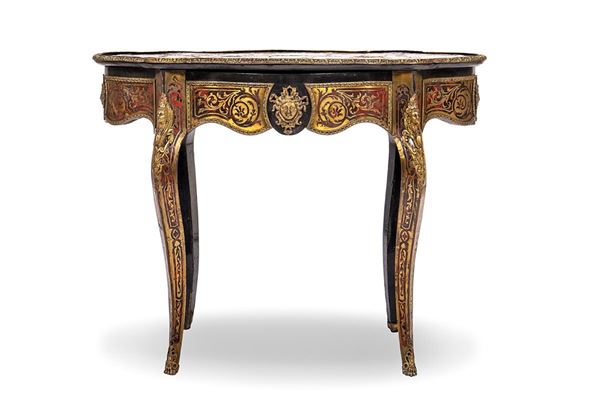 Tavolo nello stile Boulle, XIX secolo  - Auction Antiques and Decorative Arts - Incanto Casa d'Aste e Galleria