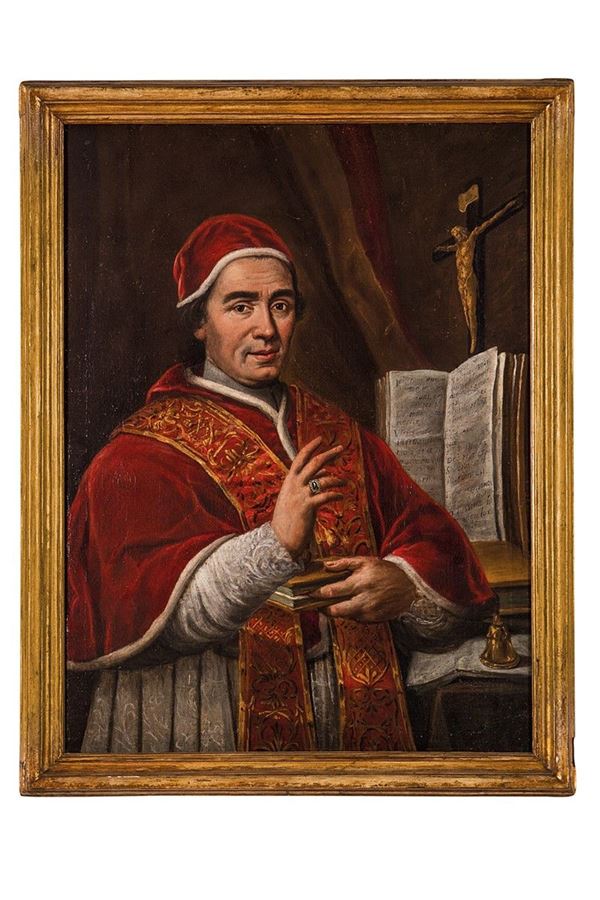 Dipinto, Ritratto di Papa Clemente XIV  - Asta Antiquariato e Arti Decorative - Incanto Casa d'Aste e Galleria