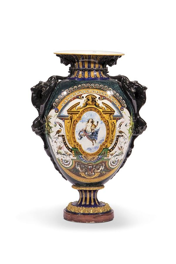 Grande vaso in maiolica, Faenza
