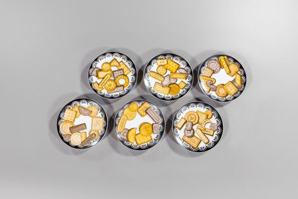 Piero Fornasetti - Sei piatti mod. Biscotti