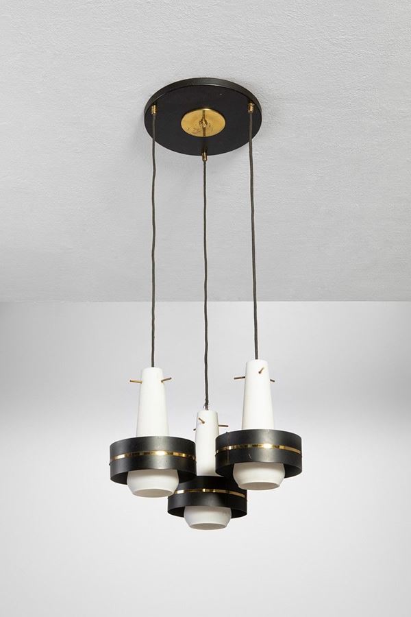 Lampadario a tre lumi anni &#39;50