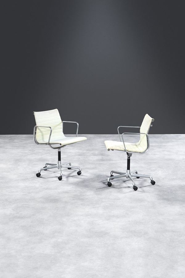 Charles Eames - Coppia di poltroncine Aluminium Group