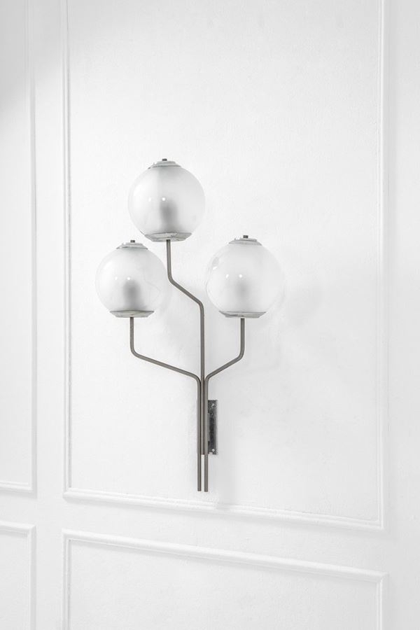 Luigi Caccia Dominioni - Grande lampada da parete a tre luci mod. LP11