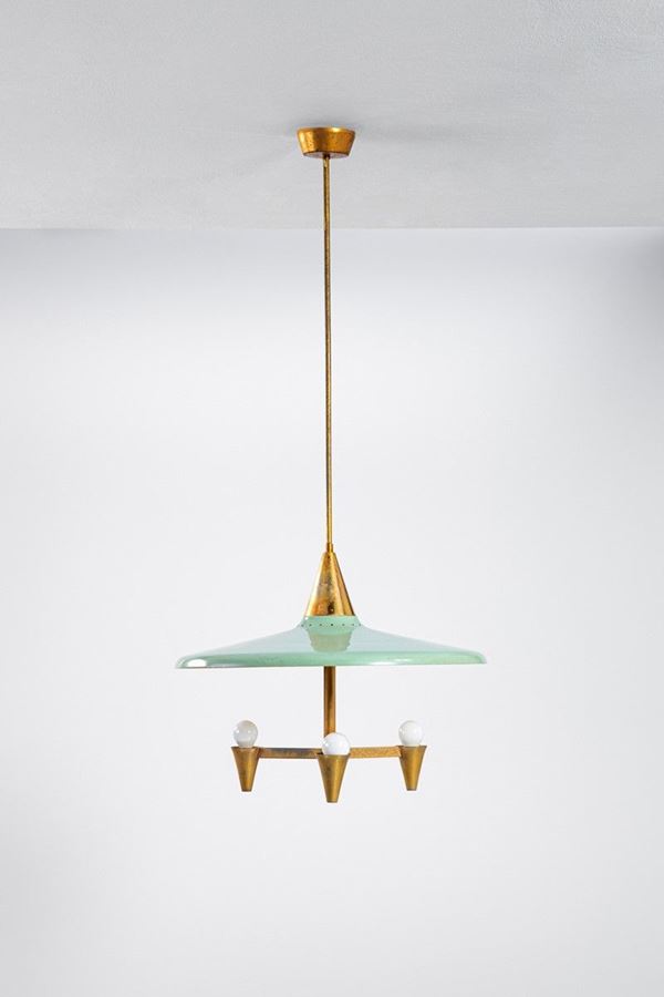 Lampadario a tre lumi anni ‘50