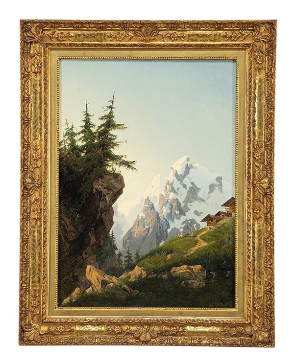 Giuseppe Camino - Dipinto, Paesaggio alpino