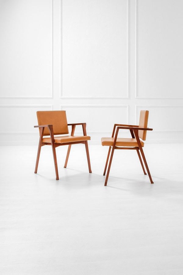 Franco Albini - Coppia di poltroncine mod. Luisa.