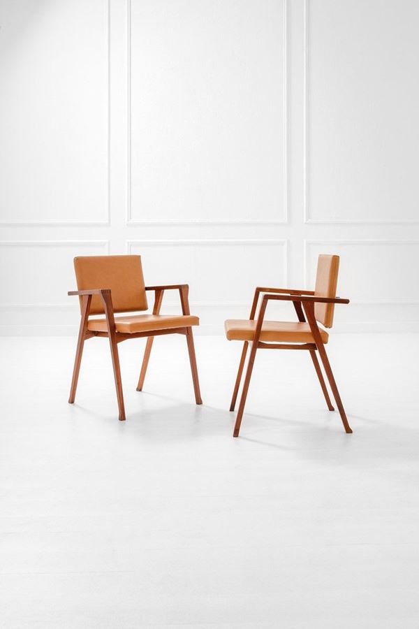 Franco Albini - Coppia di poltroncine mod. Luisa.