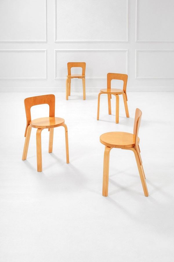 Alvar Aalto - Quattro sedie mod. 65