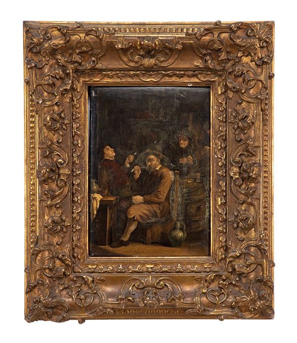 Dipinto, Scuola fiamminga, fumatori di pipa   - Asta Antiquariato, Sessione 2 - II - Incanto Casa d'Aste e Galleria