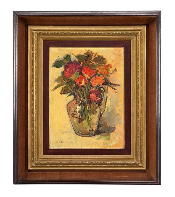 Giovanni Bartolena - Dipinto, Vaso con fiori